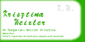 krisztina weixler business card